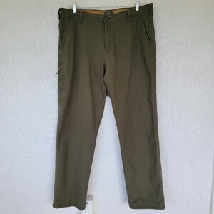 G H Bass and Co Mens Casual Pants Green Gray Size 40 x 34 Straight Leg Cotton